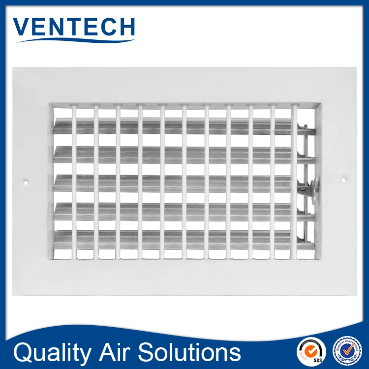 HVAC Double Deflection Supply Air Outlet Ceiling Air Conditioning Grille