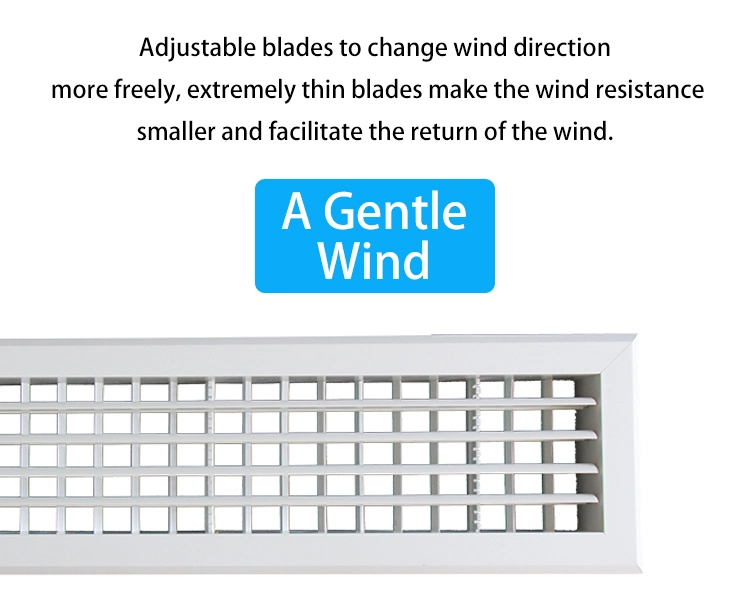 Classic Design Chinese Style HVAC Ventilation Air Conditioning Aluminum Linear Slot Diffuser Adjustable Air Vent