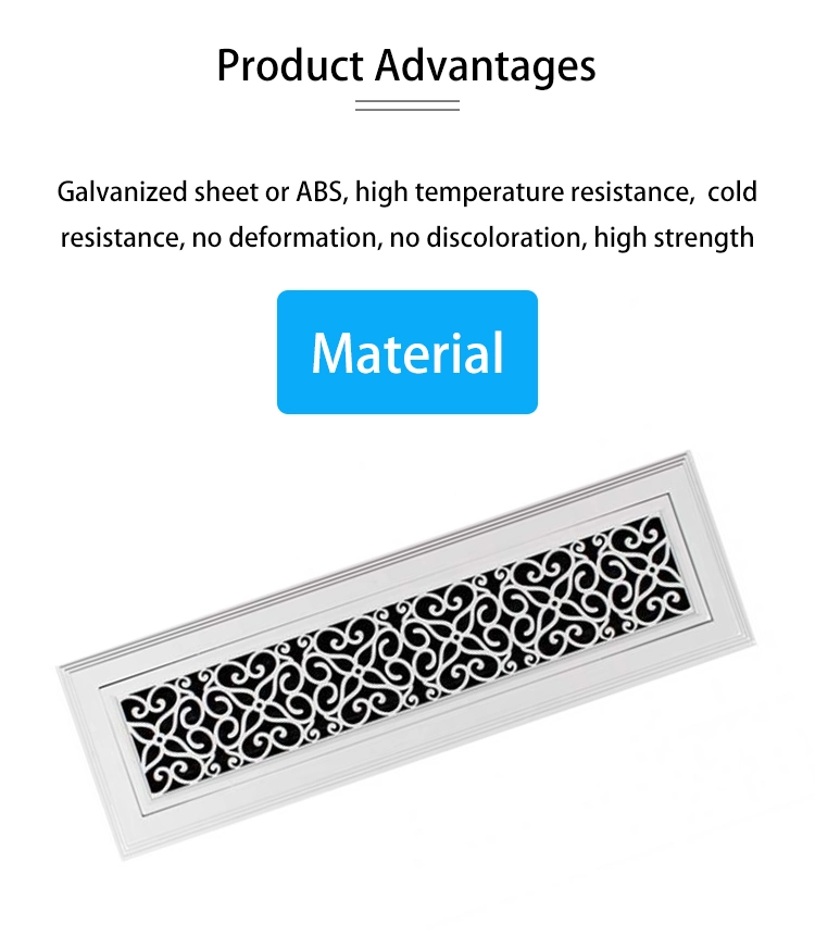 Hot Sale High-Grade Linear Return Air Louver Adjustable Anti-Frosting Material Return Air Vents for HVAC Ventilation
