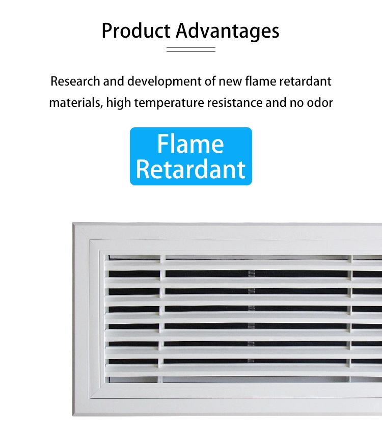 Factory High-Quality Linear Air Return Anti-Frosting Anti Flame Retardant Material Louver Air Vents for HVAC Ventilation
