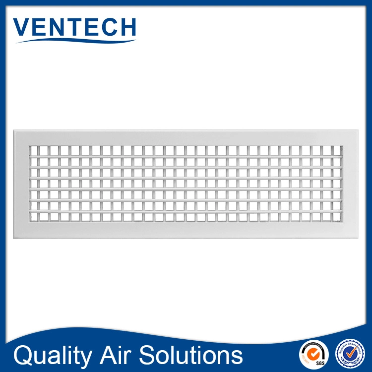 HVAC Double Deflection Supply Air Outlet Ceiling Air Conditioning Grille