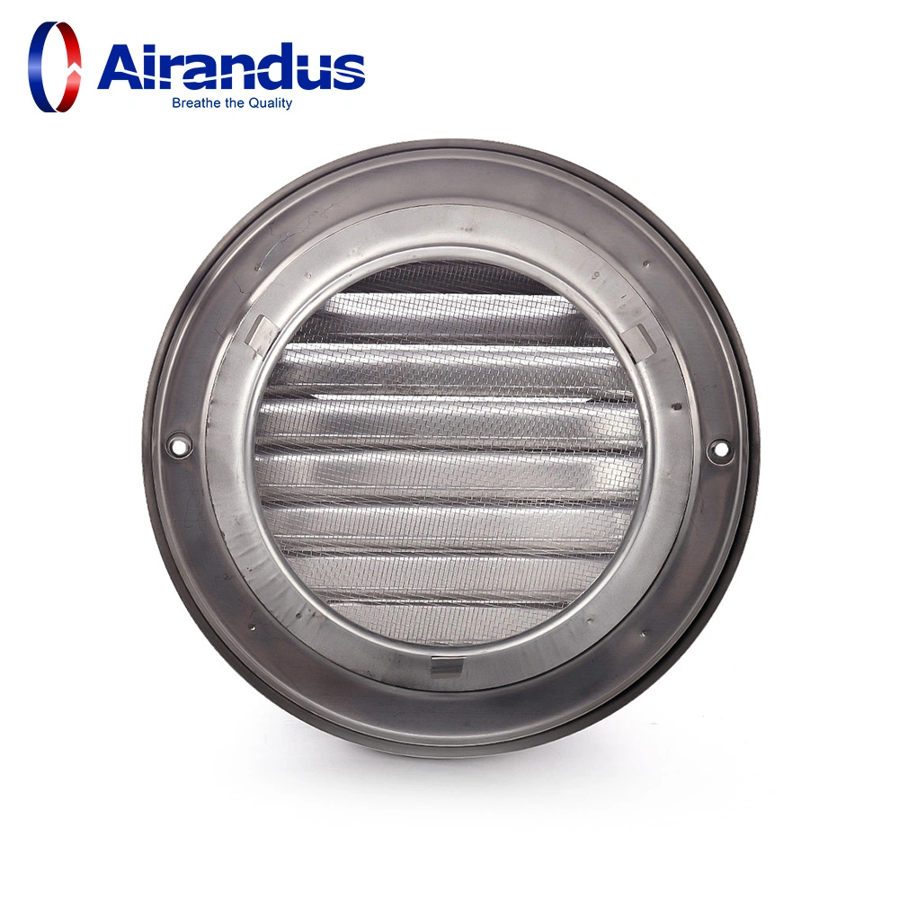 China Manufacturer Price OEM Ventilation Wall Mounted Waterproof Stainless Steel 304 Return Air Conditioner Outlet Exhaust Round Bull Nosed Air Vent Hood