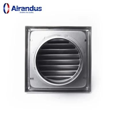 Factory Price Stainless Steel Dryer Vent Cover Outdoor with Screen Wall Vent 6 Inch Exhaust Vent with Gravity Flaps