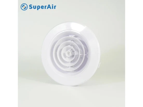 Plastic 4 in. Resin Circular Mini Wall Louver Soffit Vent in White