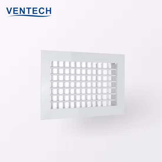 Supply HVAC PVC Plastic Ceiling Return Double Deflection Air Vent Fixed Grille
